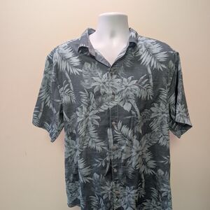 Men's Tropical Print Shirt - Gray